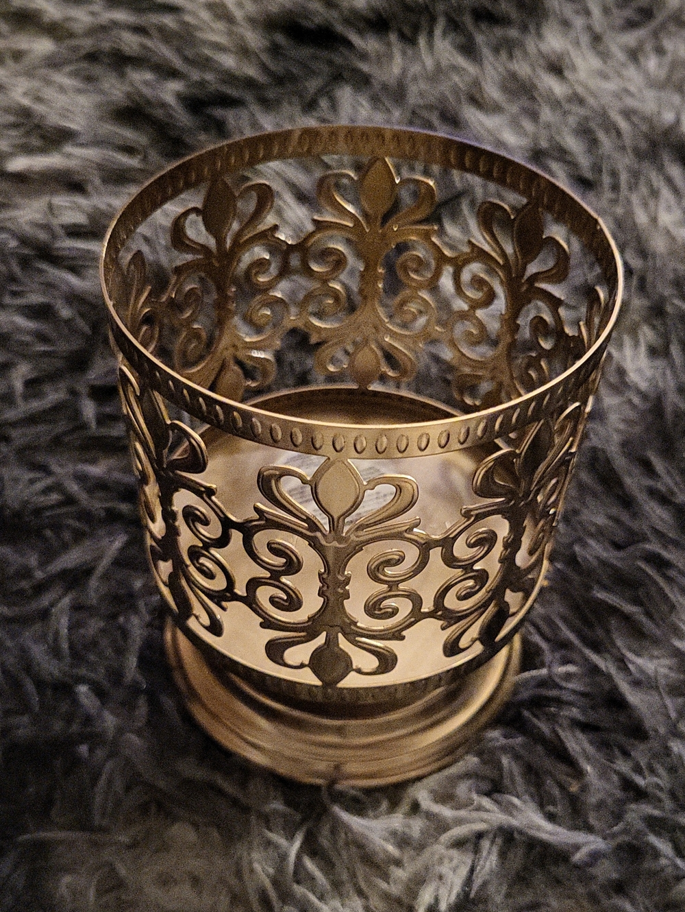 Bath & Body Works Gold Filigree Votive Holder